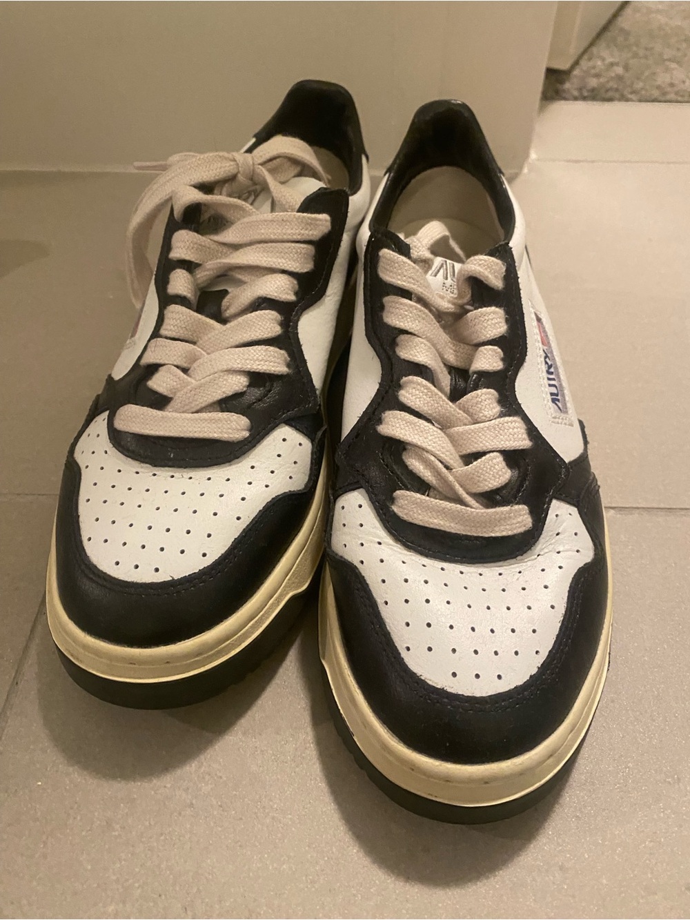 Autry Low-Top Sneakers in White and Black